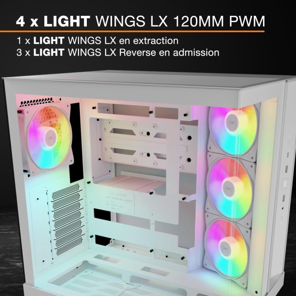 be quiet! Light Base 500 LX Blanc Les Moyennes Tours be quiet!, Ultra Pc Gamer Maroc