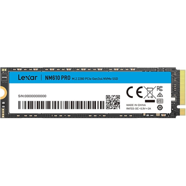 Lexar NM610 PRO M.2 PCIe Gen3x4 NVMe 2TB Disques SSD Lexar, Ultra Pc Gamer Maroc