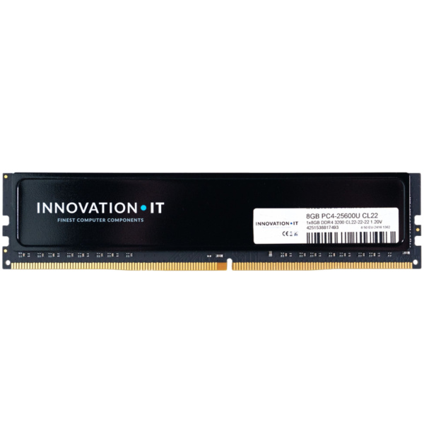 Innovation IT 8Go (1x8Go) DDR4 3200 MHz CL22 avec dissipateur Mémoire vive DDR4 Innovation IT, Ultra Pc Gamer Maroc
