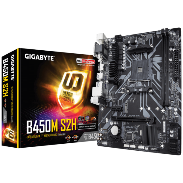 Gigabyte B450M S2H Cartes mères Gigabyte, Ultra Pc Gamer Maroc