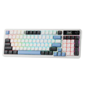 Redragon Galatin PRO K719 Wireless (Glacier Azure) Claviers Redragon, Ultra Pc Gamer Maroc