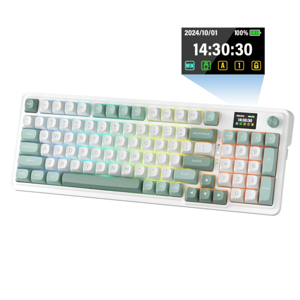 Redragon Galatin PRO K719 Wireless (Jade Cloud) Claviers Redragon, Ultra Pc Gamer Maroc