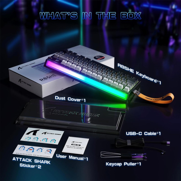 ATTACK SHARK R85 HE Rapid Trigger Magnetic Switch (Moonlit Night) Claviers ATTACK SHARK, Ultra Pc Gamer Maroc