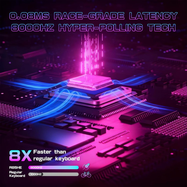 ATTACK SHARK R85 HE Rapid Trigger Magnetic Switch (White Contours) Claviers ATTACK SHARK, Ultra Pc Gamer Maroc