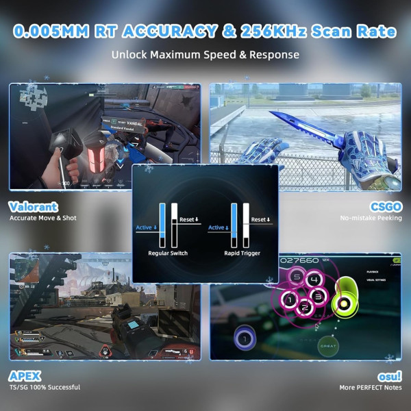 ATTACK SHARK R82 HE Rapid Trigger Magnetic Switch (White Contours) Claviers ATTACK SHARK, Ultra Pc Gamer Maroc