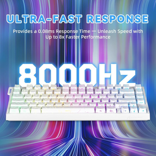 ATTACK SHARK R82 HE Rapid Trigger Magnetic Switch (White Contours) Claviers ATTACK SHARK, Ultra Pc Gamer Maroc