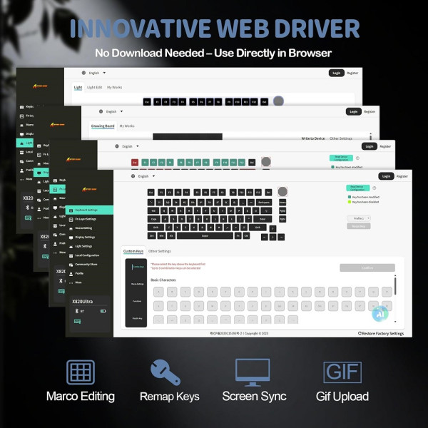 ATTACK SHARK X820 Ultra Shark Switch (Moonlit Night) Claviers ATTACK SHARK, Ultra Pc Gamer Maroc