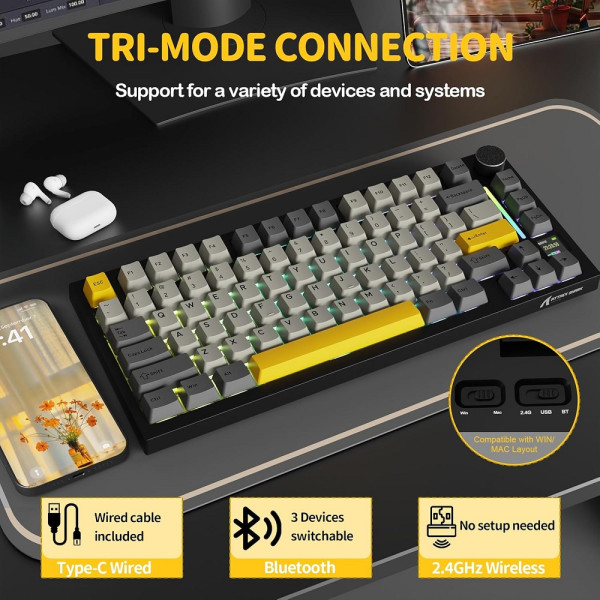 ATTACK SHARK X820 Ultra Shark Switch (Starry Night) Claviers ATTACK SHARK, Ultra Pc Gamer Maroc