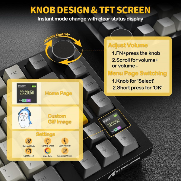 ATTACK SHARK X820 Ultra Shark Switch (Starry Night) Claviers ATTACK SHARK, Ultra Pc Gamer Maroc