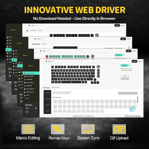 ATTACK SHARK X820 Ultra Shark Switch (Starry Night) Claviers ATTACK SHARK, Ultra Pc Gamer Maroc