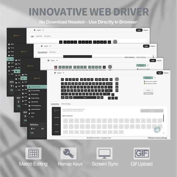 ATTACK SHARK X820 Ultra Shark Switch (White Contours) Claviers ATTACK SHARK, Ultra Pc Gamer Maroc