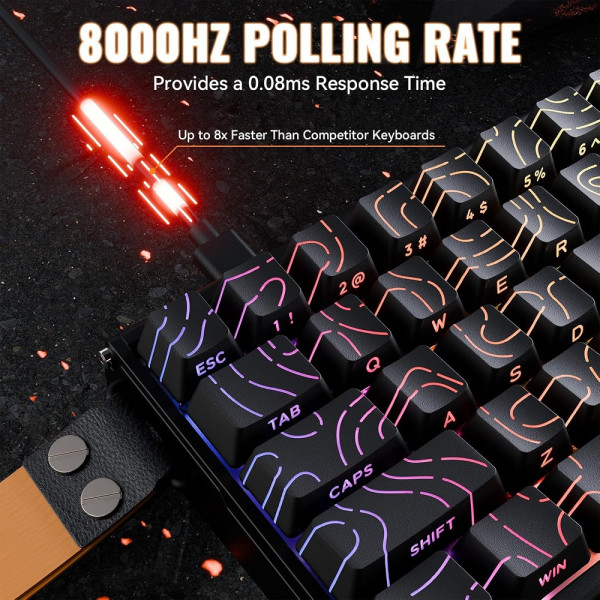 ATTACK SHARK X68MAX HE Magnetic Switch (Black Contours) Claviers ATTACK SHARK, Ultra Pc Gamer Maroc