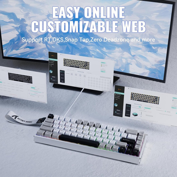 ATTACK SHARK X68MAX HE Magnetic Switch (Star White) Claviers ATTACK SHARK, Ultra Pc Gamer Maroc