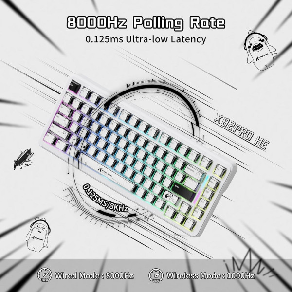 ATTACK SHARK X82 Pro HE Magnetic Switch (Comic) Claviers ATTACK SHARK, Ultra Pc Gamer Maroc