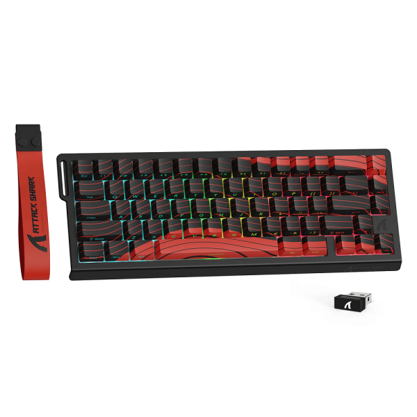 ATTACK SHARK X68 PRO HE Wireless Magnetic Switch (Red Contours) Claviers ATTACK SHARK, Ultra Pc Gamer Maroc