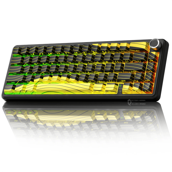 ATTACK SHARK X65 PRO HE Wireless Rapid Trigger Magnetic Switch (Yellow Contours) Claviers Powercolor, Ultra Pc Gamer Maroc