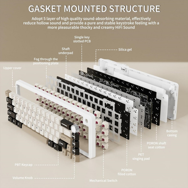 ATTACK SHARK X66 Blueberry Switch (Cheese White) Claviers ATTACK SHARK, Ultra Pc Gamer Maroc