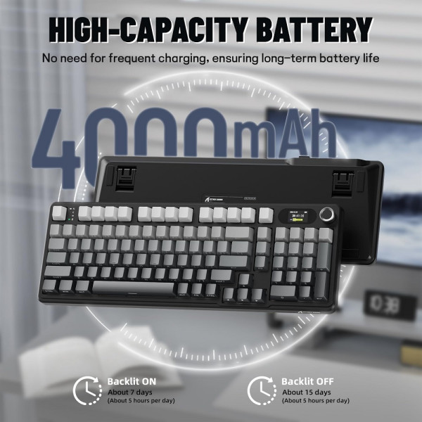 ATTACK SHARK X98 PRO Wireless Blueberry Switch (Moonlit Night) Claviers ATTACK SHARK, Ultra Pc Gamer Maroc