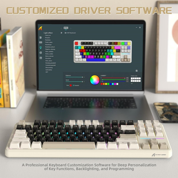 ATTACK SHARK X87 Strawberry Switch (Cheese White) Claviers ATTACK SHARK, Ultra Pc Gamer Maroc