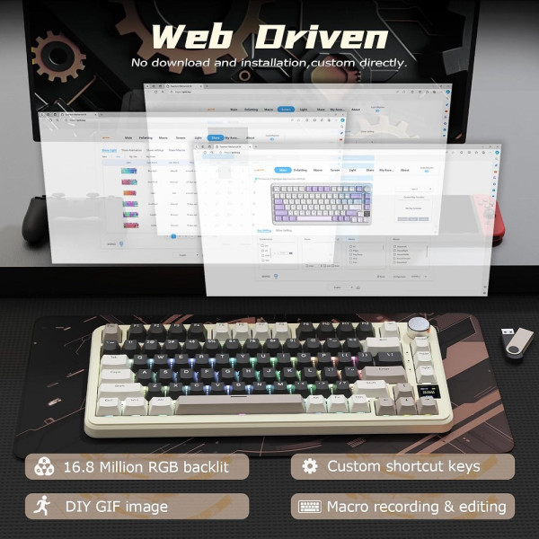 ATTACK SHARK X85 PRO Strawberry Switch (Cheese White) Claviers ATTACK SHARK, Ultra Pc Gamer Maroc