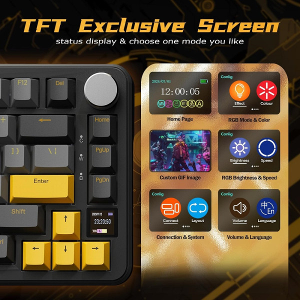 ATTACK SHARK X85 PRO Strawberry Switch (Starry Black) Claviers ATTACK SHARK, Ultra Pc Gamer Maroc