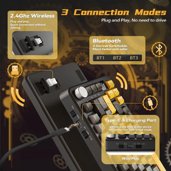 ATTACK SHARK X85 PRO Strawberry Switch (Starry Black) Claviers ATTACK SHARK, Ultra Pc Gamer Maroc