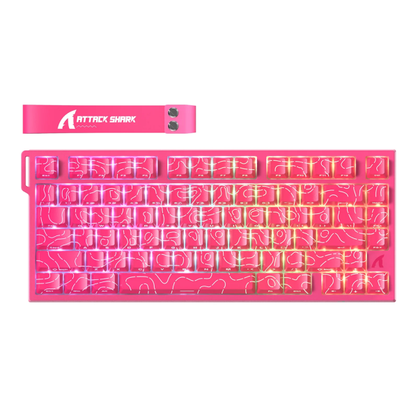 ATTACK SHARK R82 HE Rapid Trigger Magnetic Switch (Pink Contours) Claviers ATTACK SHARK, Ultra Pc Gamer Maroc
