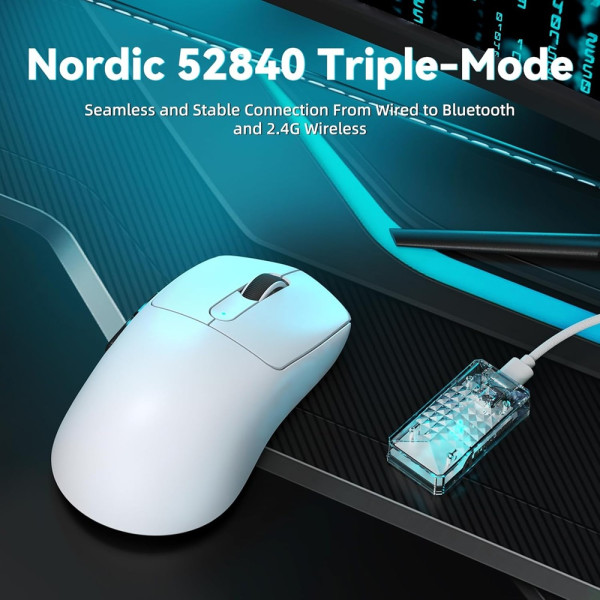 ATTACK SHARK V5 (White) Souris ATTACK SHARK, Ultra Pc Gamer Maroc