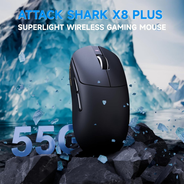 ATTACK SHARK X8PLUS (Black) Souris ATTACK SHARK, Ultra Pc Gamer Maroc