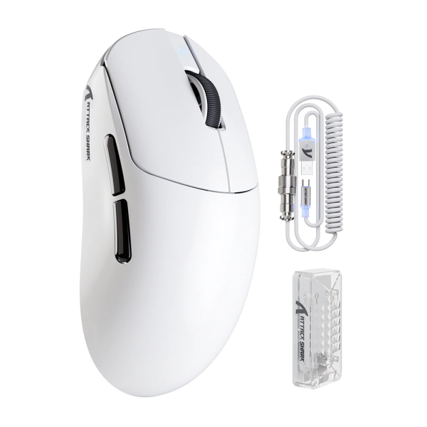 ATTACK SHARK X8PRO (White) Souris ATTACK SHARK, Ultra Pc Gamer Maroc