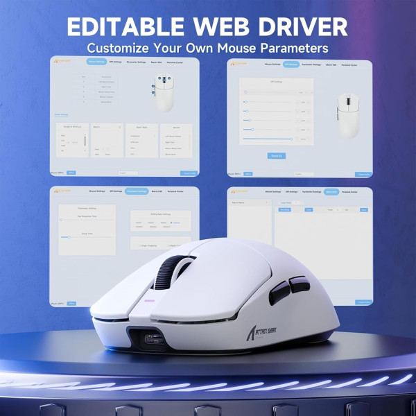 ATTACK SHARK X8PRO (White) Souris ATTACK SHARK, Ultra Pc Gamer Maroc