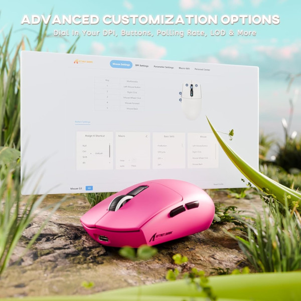 ATTACK SHARK G3 (Berry Red) Souris ATTACK SHARK, Ultra Pc Gamer Maroc