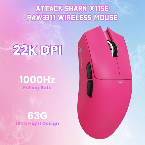 ATTACK SHARK X11 SE (Berry Red) Souris ATTACK SHARK, Ultra Pc Gamer Maroc