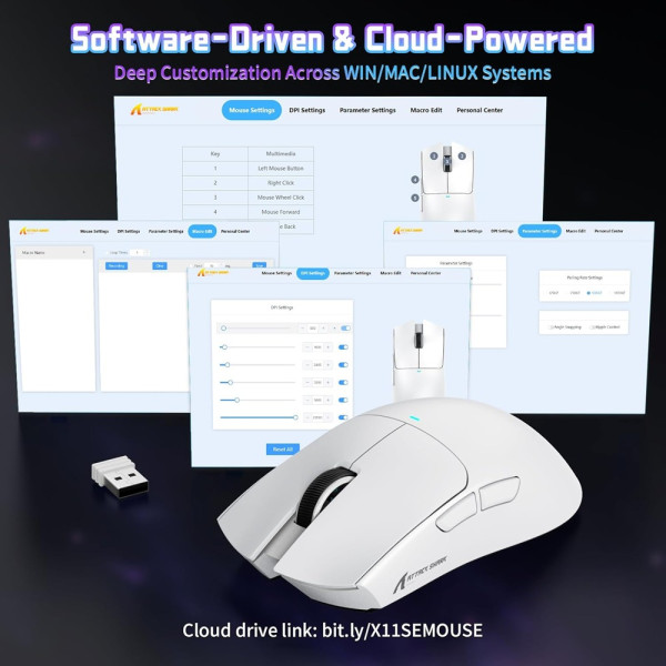 ATTACK SHARK X11 SE (White) Souris ATTACK SHARK, Ultra Pc Gamer Maroc