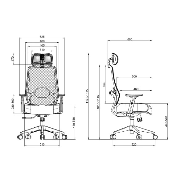 SKILLCHAIRS Ergo Modena (Grey) Chaise ergonomique SKILLCHAIRS, Ultra Pc Gamer Maroc