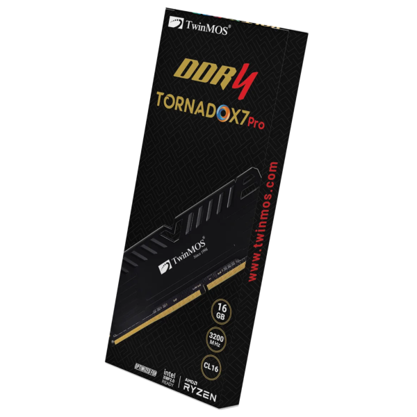 TwinMOS GX TornadoX7 Pro 16GB (1x16GB) DDR4 3200MHz CL16 Mémoire vive DDR4 TwinMOS, Ultra Pc Gamer Maroc
