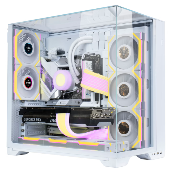 Lian Li UNI Fan SL Wireless LCD 120 White Ventilateurs boîtier Lian Li, Ultra Pc Gamer Maroc