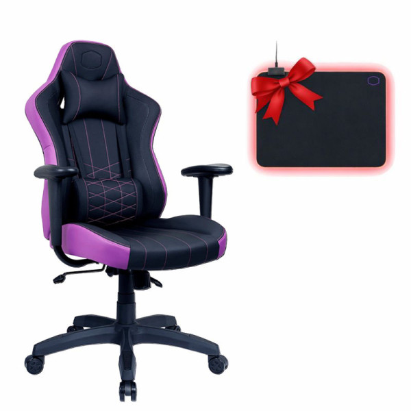 Cooler Master Caliber E1 Purple + MP750 RGB Medium Chaise gamer Cooler Master, Ultra Pc Gamer Maroc