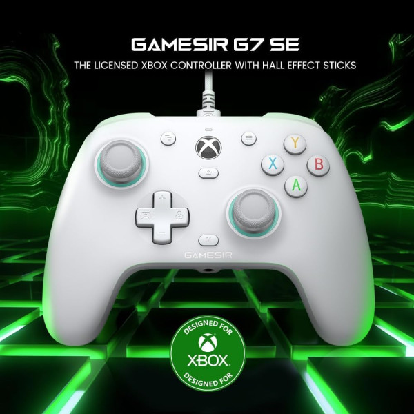 GameSir G7 SE Xbox Wired Controller (Blanc) Périphériques de jeu GameSir, Ultra Pc Gamer Maroc