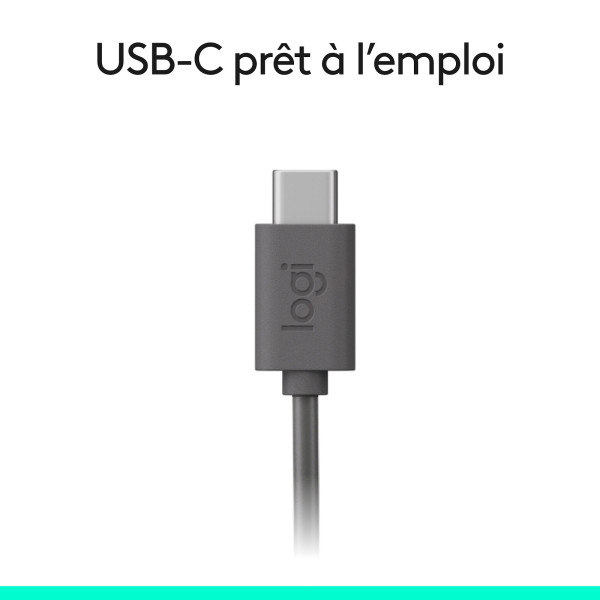 Logitech H390 USB-C Black Casques Logitech, Ultra Pc Gamer Maroc