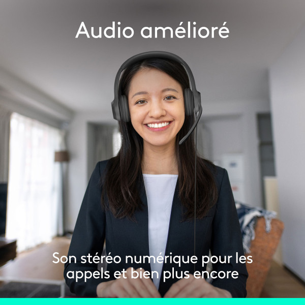 Logitech H390 USB-C Black Casques Logitech, Ultra Pc Gamer Maroc
