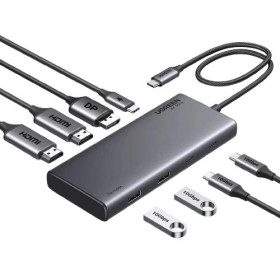 Ugreen Station d'accueil USB-C 8 en 1 (HDMI*2 + DP) Connectique UGREEN, Ultra Pc Gamer Maroc