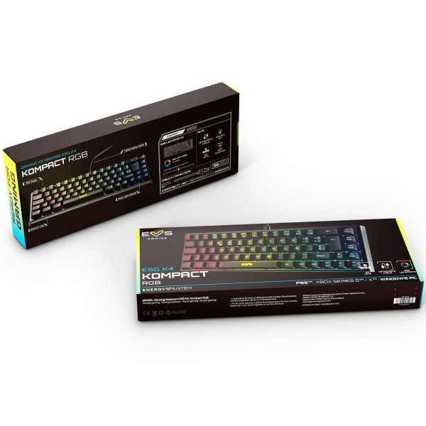 Energy Sistem Gaming ESG K4 Kompact RGB Claviers Energy Sistem, Ultra Pc Gamer Maroc