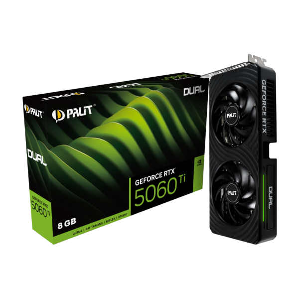 PALIT GeForce RTX 5060 Ti 8GB Dual GDDR7 NVIDIA Palit, Ultra Pc Gamer Maroc