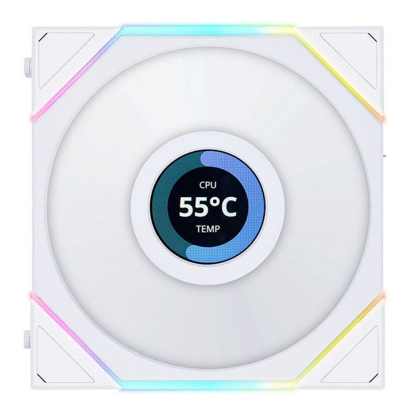 Lian Li UNI Fan TL-LCD Wireless 120 White Ventilateurs boîtier Lian Li, Ultra Pc Gamer Maroc