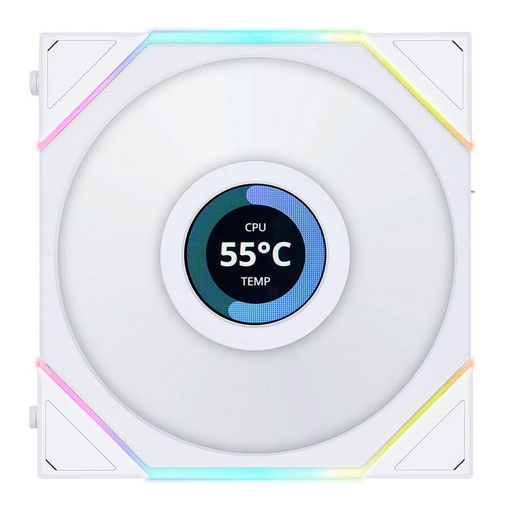LIAN LI Uni Fan Tl-Lcd Wireless 120 mm Case Fan (White)