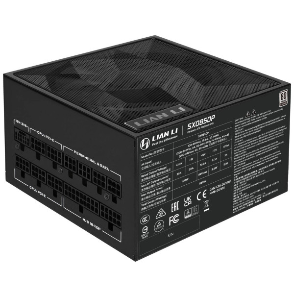 Lian Li SX 850P Series 80PLUS PLATINUM 850W (Black) Entre 800 W et 899 W Lian Li, Ultra Pc Gamer Maroc