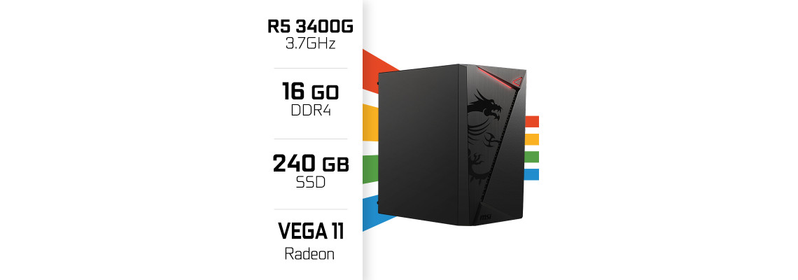 Ryz Rafeno PC Gamer UltraPC Ryzen 5 3400G/240GB SSD/16GB/Radeon Vega11 AMD Ryz...