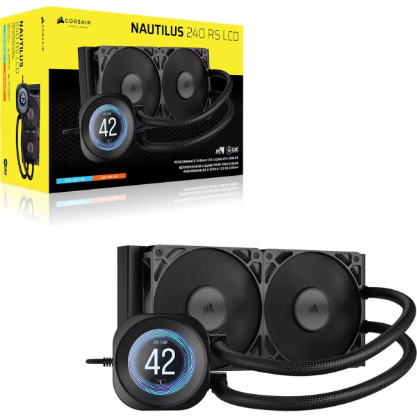Corsair Nautilus 240 RS LCD (Noir) Kits Watercooling Corsair, Ultra Pc Gamer Maroc