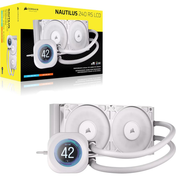 Corsair Nautilus 240 RS LCD (Blanc) Kits Watercooling Corsair, Ultra Pc Gamer Maroc